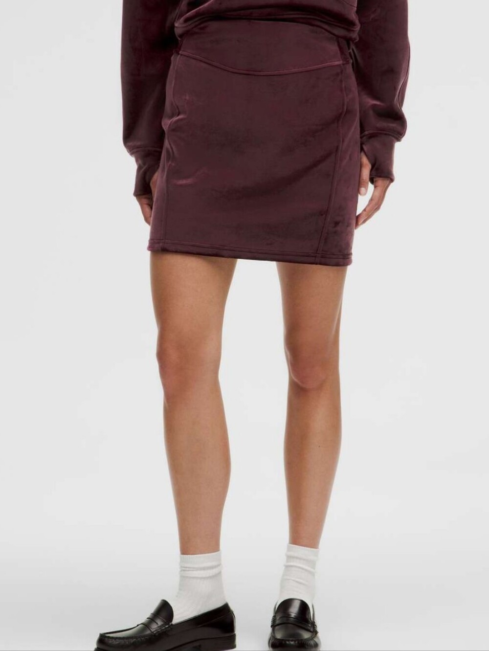 Lululemon Scuba High-Rise Mini Skirt Velvet Garnet Size S NWT